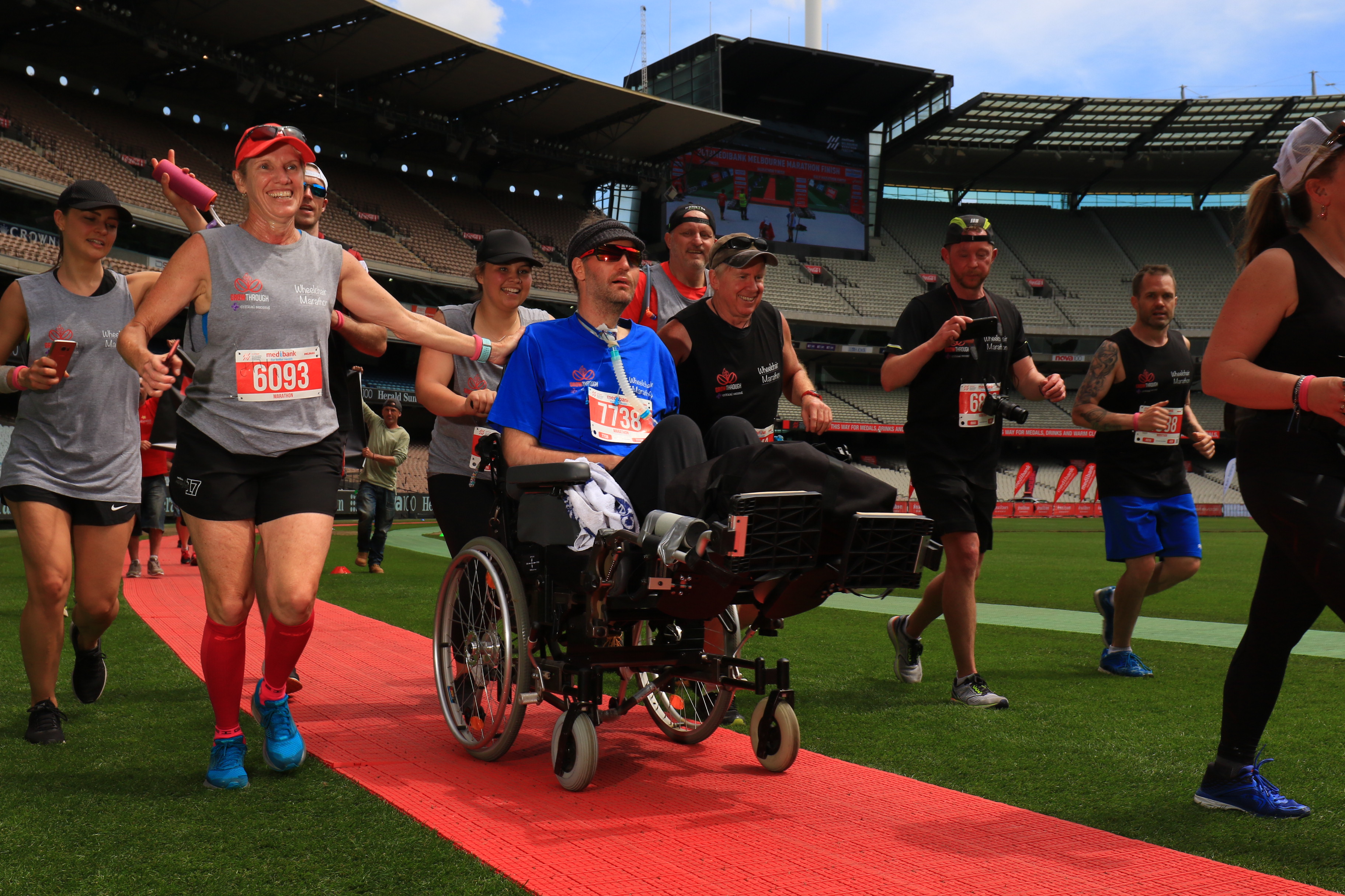 Mark completing marathon